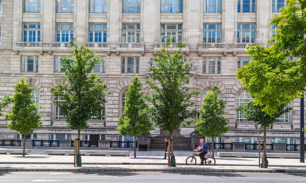 Image showing active travel right outside the Cunard building
